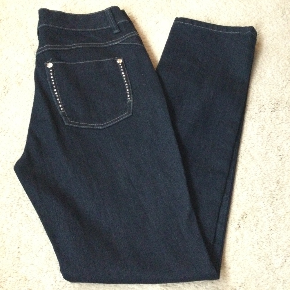 Style & Co Slim Leg Dark Wash Stud Jeans *LIKE NEW